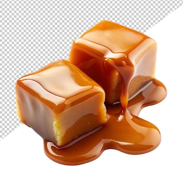 PSD durchsichtiger hintergrund aus karamell-süßigkeiten