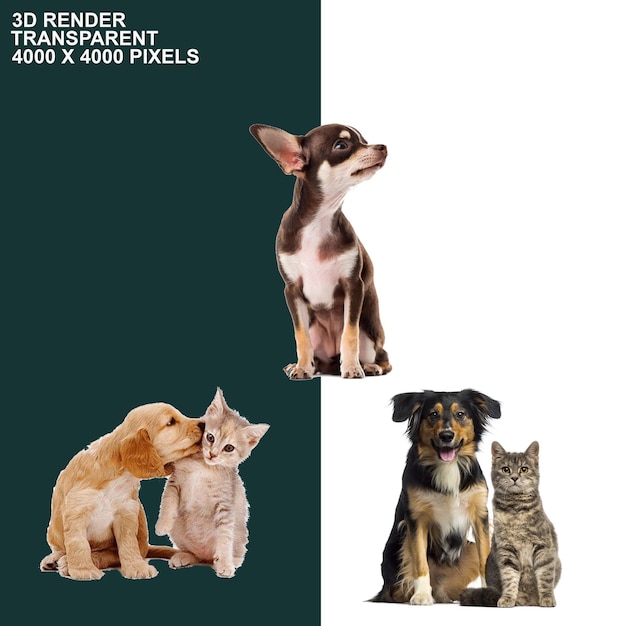 Durchsichtiger Hintergrund für Hunde und Katzen