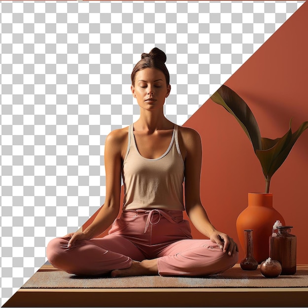 durchsichtiger Hintergrund psd realistischer fotografischer Yoga-Lehrer _ s Yoga-Retreat-Foto nach Person