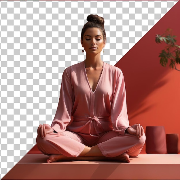 durchsichtiger Hintergrund psd realistischer fotografischer Yoga-Lehrer _ s Yoga-Retreat-Foto nach Person