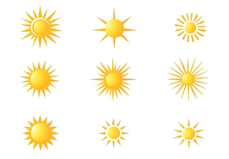 PSD durchsichtiger hintergrund sonne