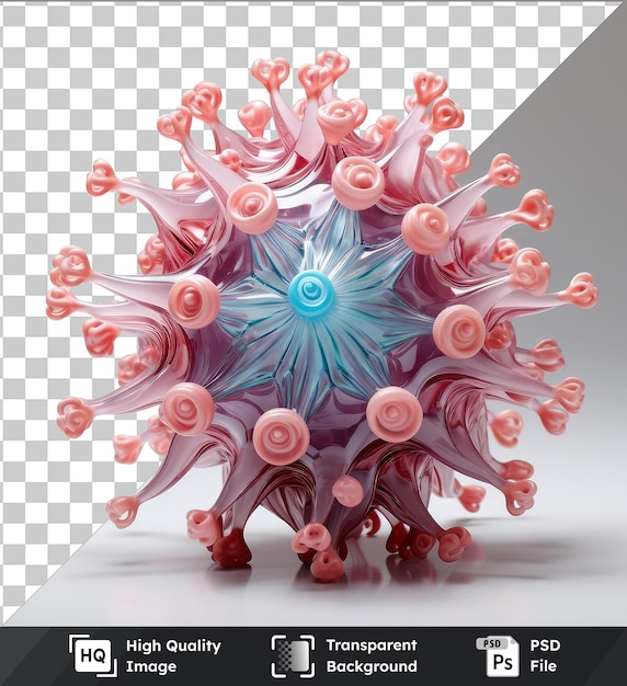 PSD durchsichtiges objekt realistisches fotografisches virolog_s virusmodell