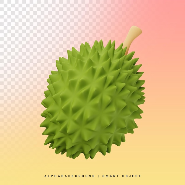 Durian 3d-symbol illustration