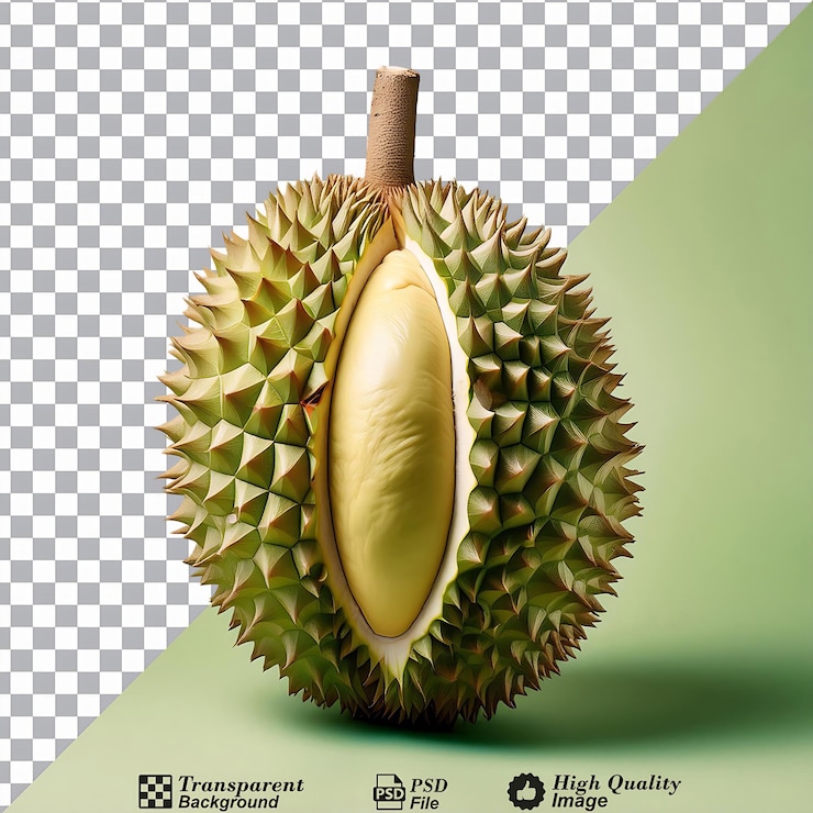 PSD el durian es una fruta natural y exótica