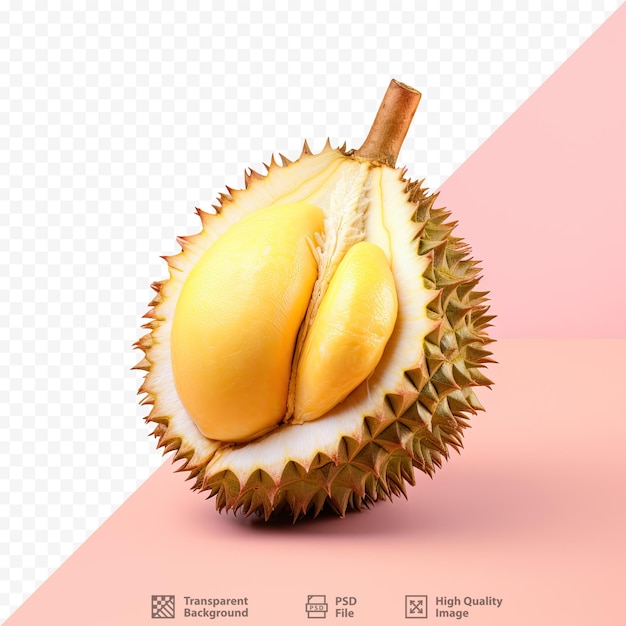 Durian por sí solo contra un fondo transparente