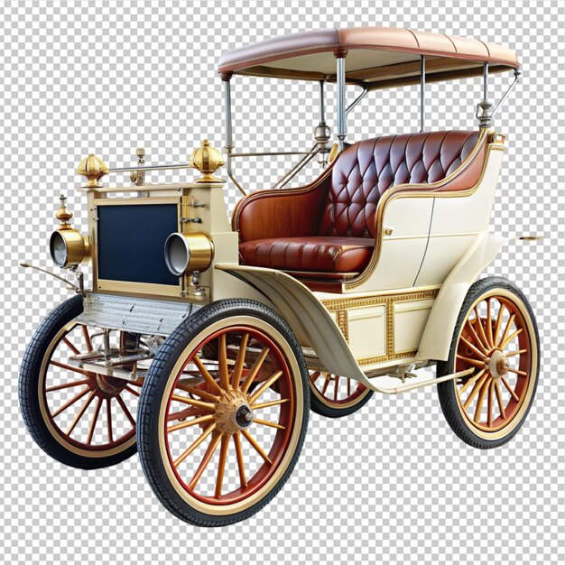 Duryea 1896 automóvil retro en un fondo transparente