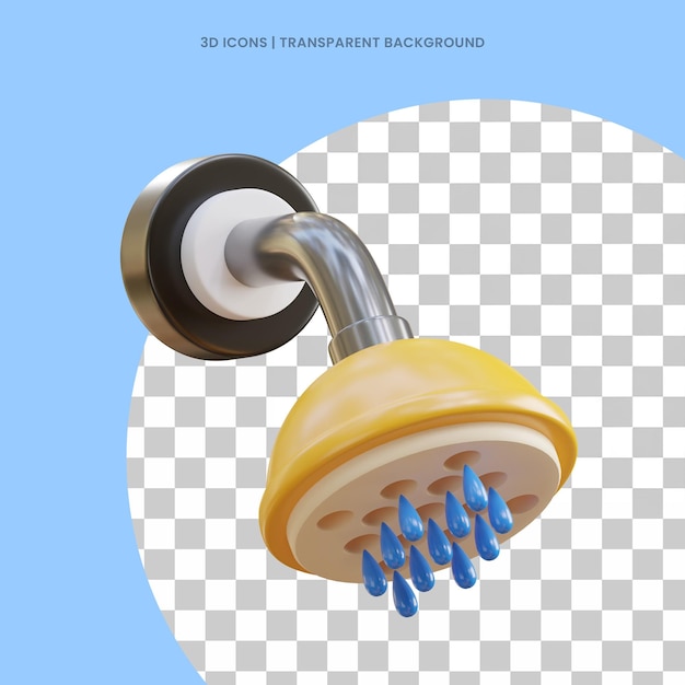 Dusche, Badezimmer, Bad 3D-Ikonen