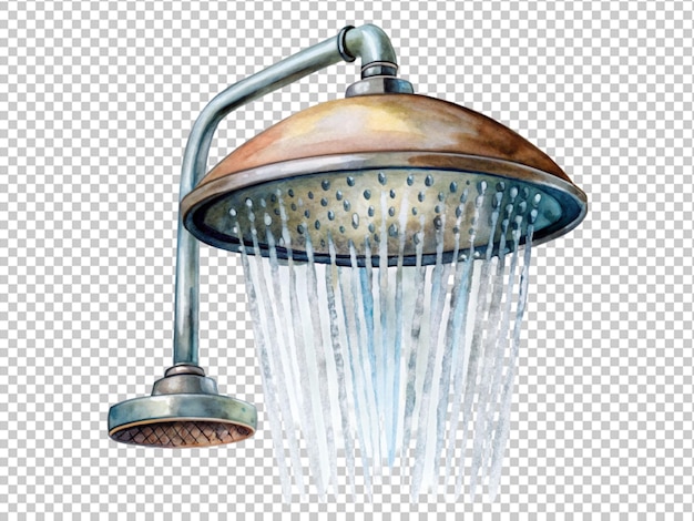 PSD duschkopf mit tropfendem wasser
