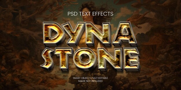 PSD dyna stone text-effekt