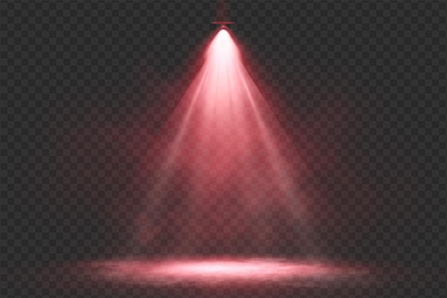 Dynamische Spotlight-Effekte mit strahlenden Leuchten und weichen Strahlen auf durchsichtigem Hintergrund
