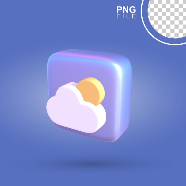 Dynamisches 3D-Wetter-Symbol