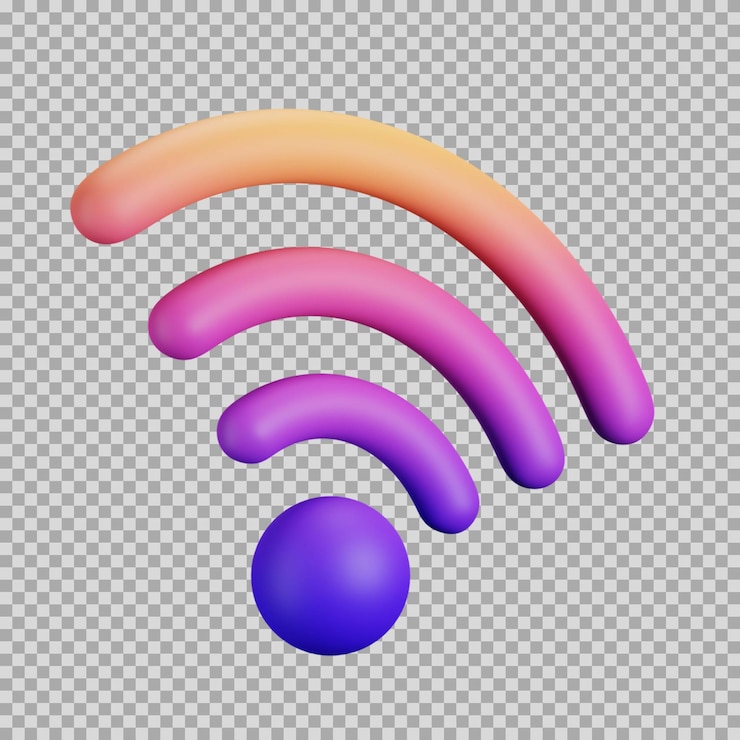 PSD dynamisches 3d-wlan-gradientensymbol