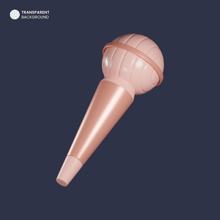 PSD dynamisches bühnenmikrofon isoliert 3d-render-symbol