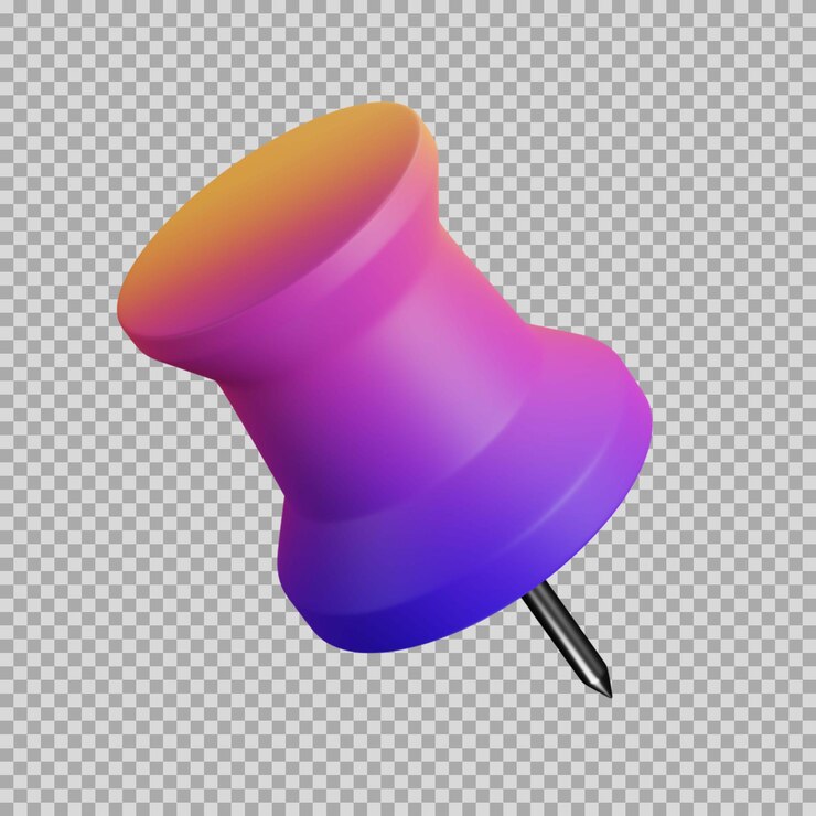 PSD dynamisches farbverlaufssymbol mit 3d-pin