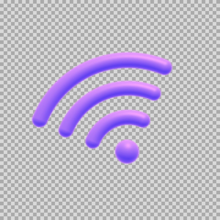 PSD dynamisches monochromes 3d-wifi-symbol