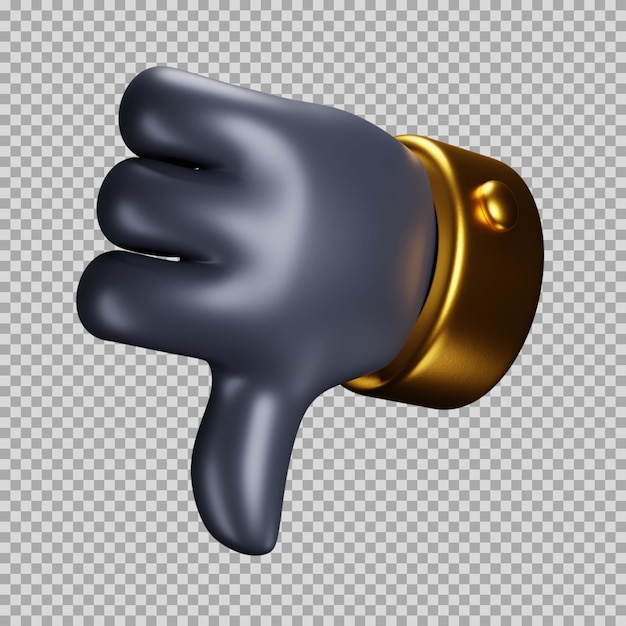 Dynamisches Premium-Symbol mit 3D-Daumen nach unten