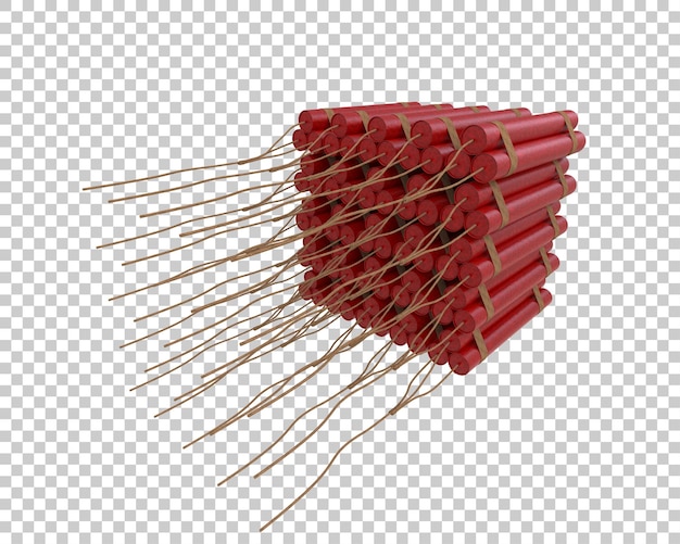 Dynamit isoliert auf dem Hintergrund 3D-Rendering-Illustration
