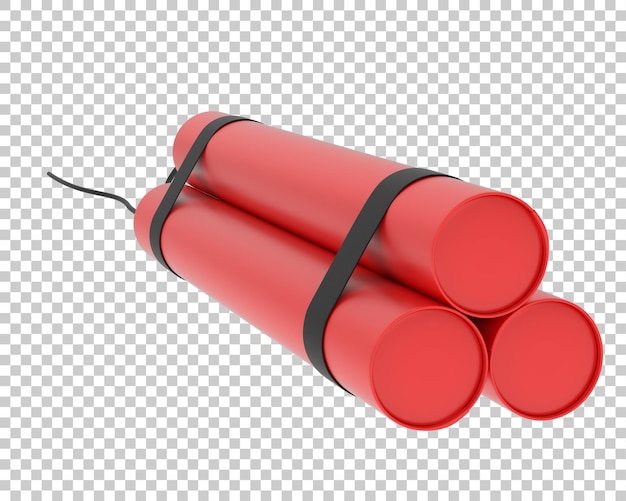 Dynamite sur fond transparent illustration de rendu 3d