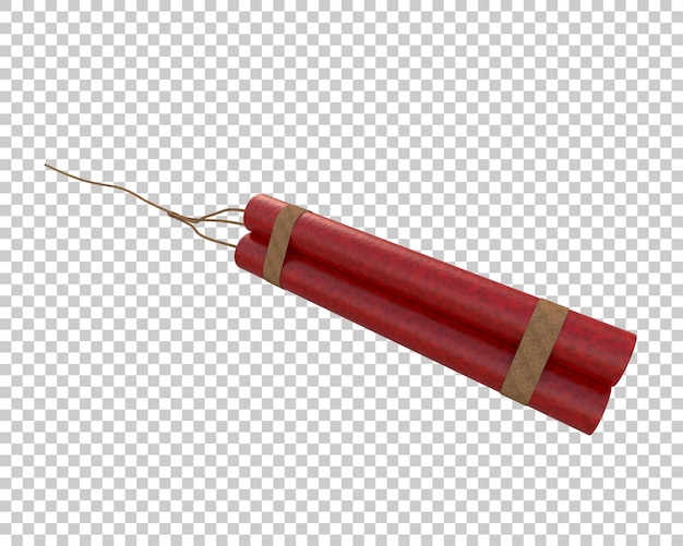 Dynamite isolée sur le fond illustration de rendu 3D