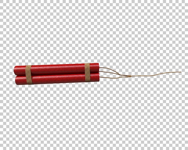 Dynamite isolée sur le fond illustration de rendu 3D