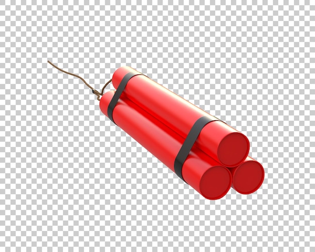 Dynamite isolée sur le fond illustration de rendu 3D