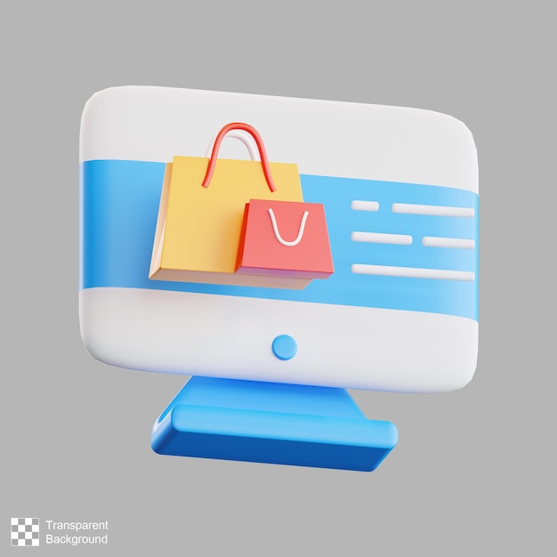 E-commerce-plattform 3d-illustration