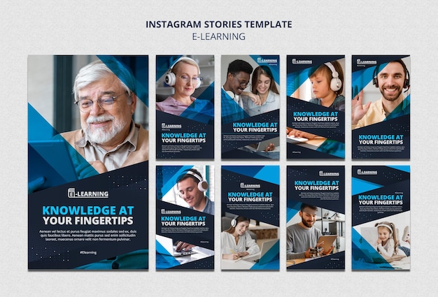 E-Learning-Vorlagen für Insta-Storys