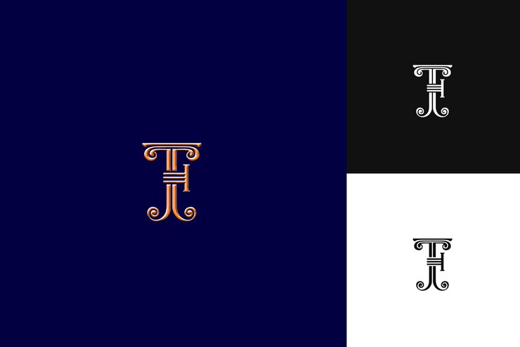 PSD e-letter-logo mit edler stimmung typografische logo-stil-design illustration logo-vektor-designs