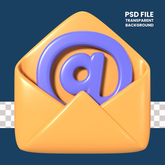E-Mail-3D-Illustrationssymbol