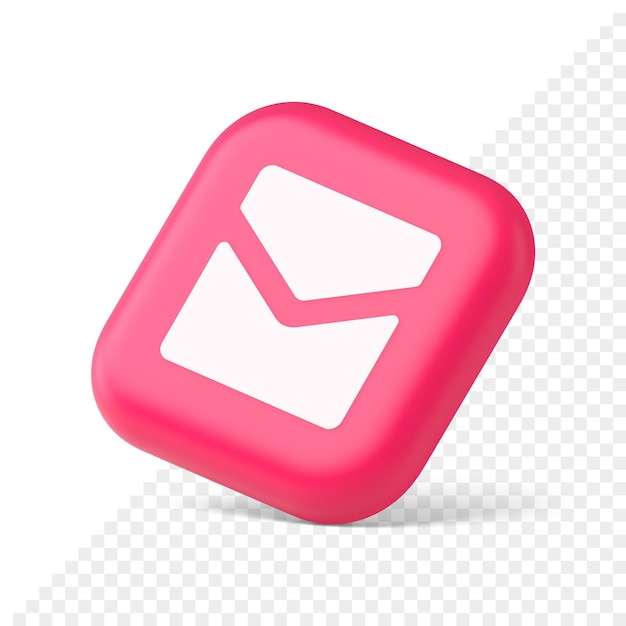 E-mail-brief eingehende nachricht geschlossenen umschlag mobile anwendung schaltfläche 3d-symbol symbol website-element