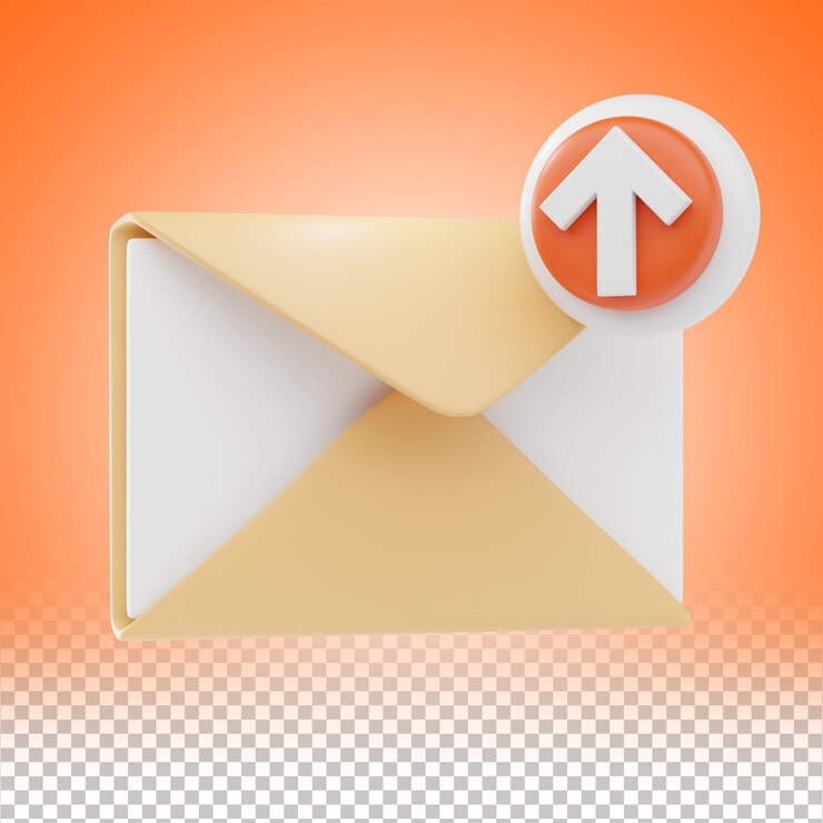 PSD e-mail carregando ícone 3d e ilustração