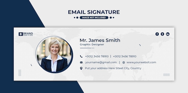 E-Mail-Signatur oder E-Mail-Fußzeile und persönliche Facebook-Cover-Designvorlage für soziale Medien