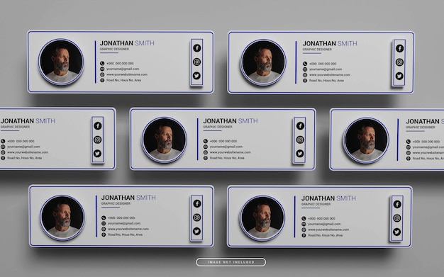 E-Mail-Signaturmodell 3d gerendert