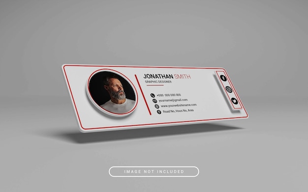 E-Mail-Signaturmodell 3d gerendert