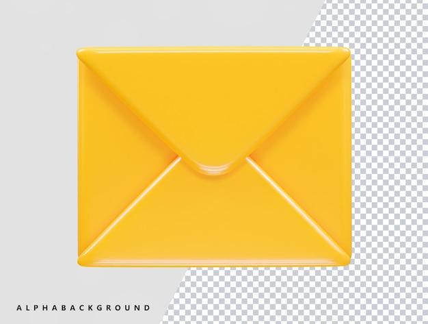 E-Mail-Symbol 3D-Elementillustration