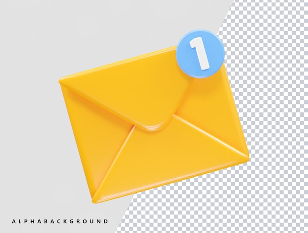 E-Mail-Symbol 3D-Elementillustration