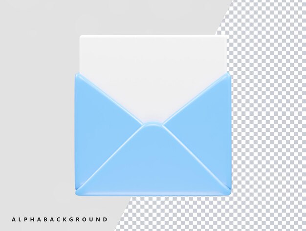 E-Mail-Symbol 3D-Elementillustration
