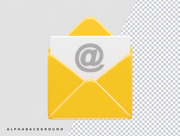 E-Mail-Symbol 3D-Elementillustration