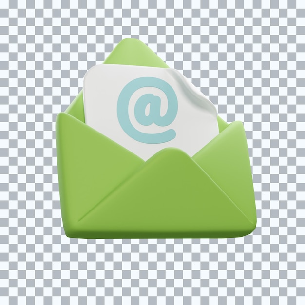 PSD e-mail-umschlag 3d-symbol