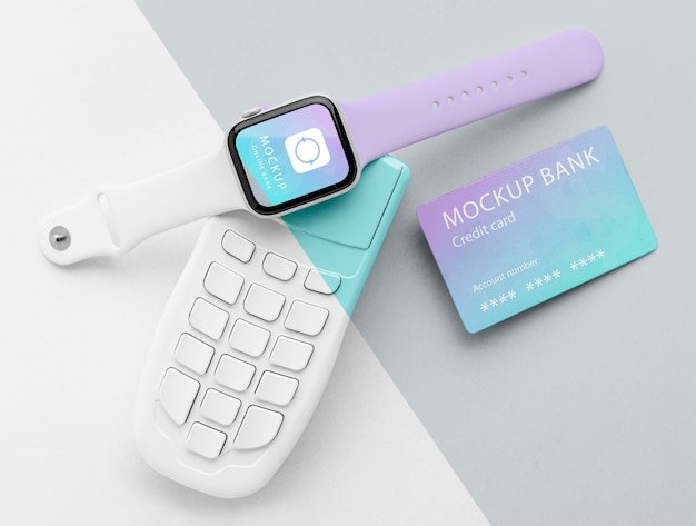 E-payment-mock-up mit smartwatch