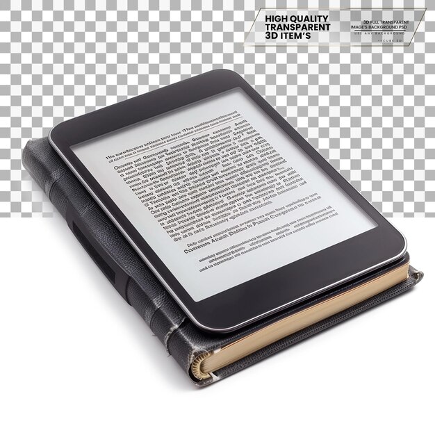 E reader A digital device used for reading ebooks on transparent background