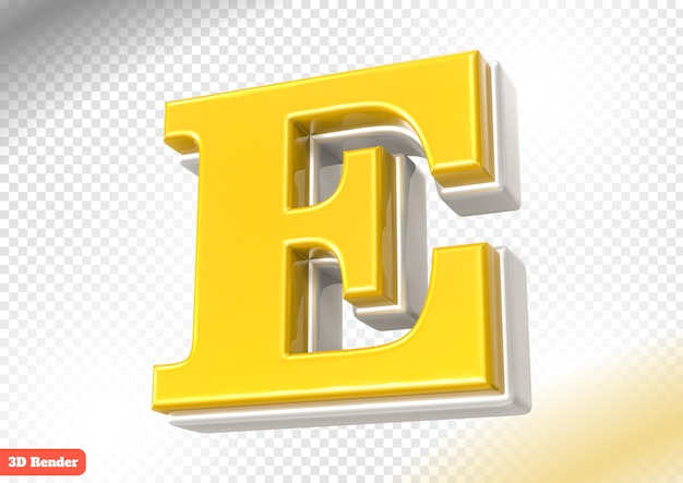 e Schriftart Gold 3D-Rendering