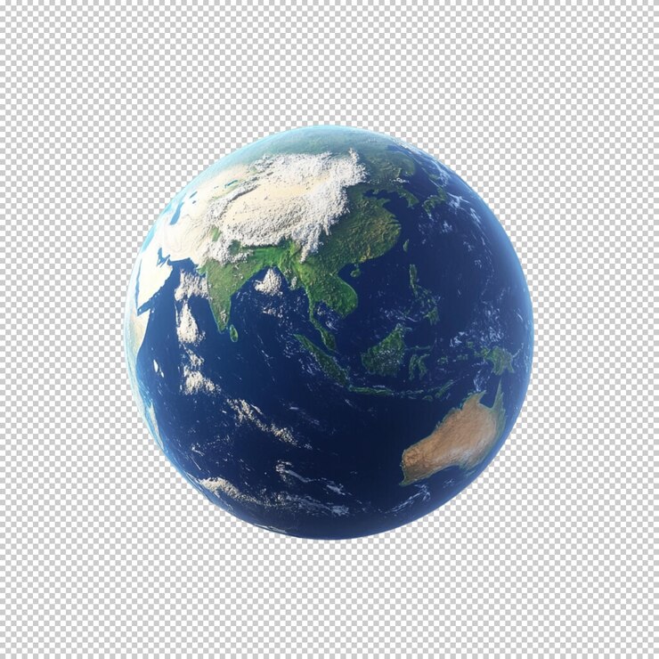 PSD earth science isolated on transparent background