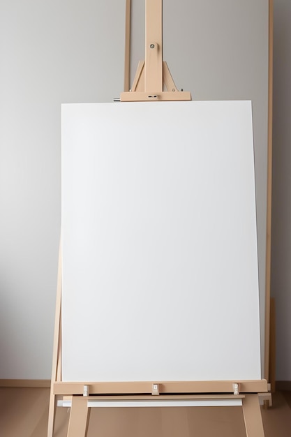 PSD easel mockup weißes leeres papier auf easel