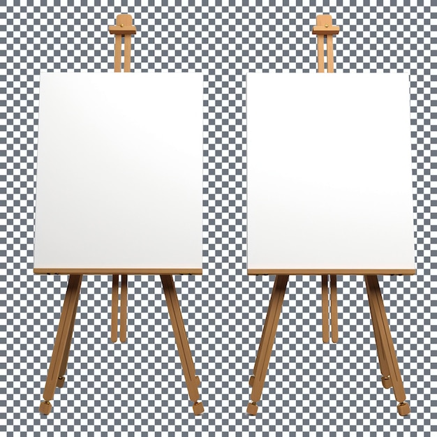 PSD easel with blank canvas