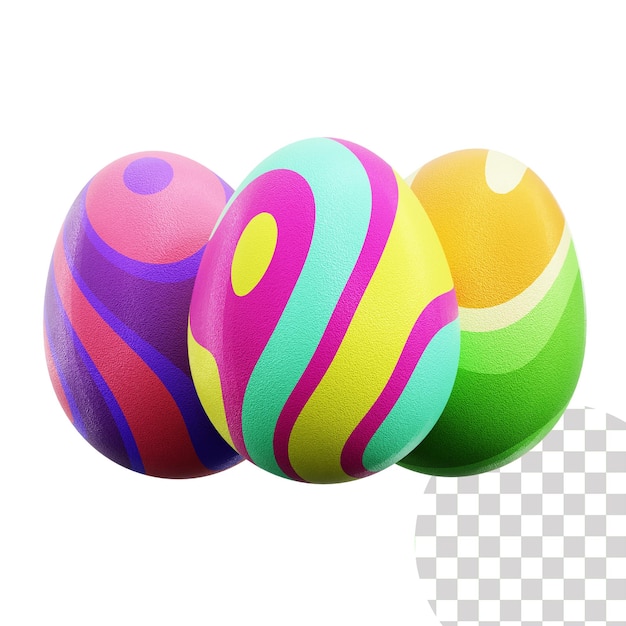 Easter Eggs 3D-Illustration