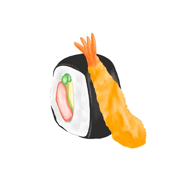 Ebi Furai Sushi-Menü-Illustration