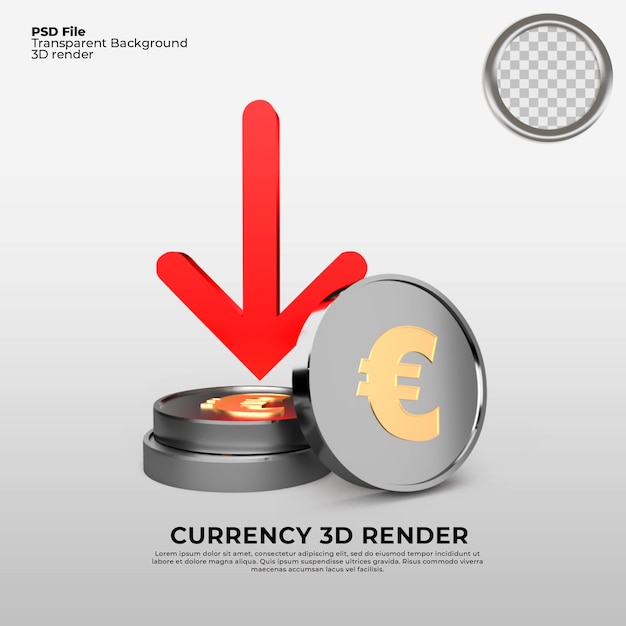 PSD Échange de pièces de monnaie euro 3d