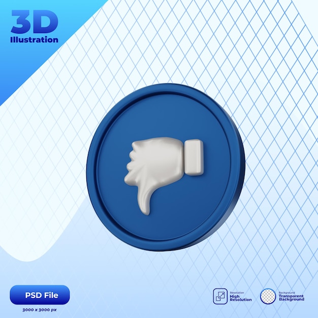 PSD Échec de base de l'icône de rendu 3d