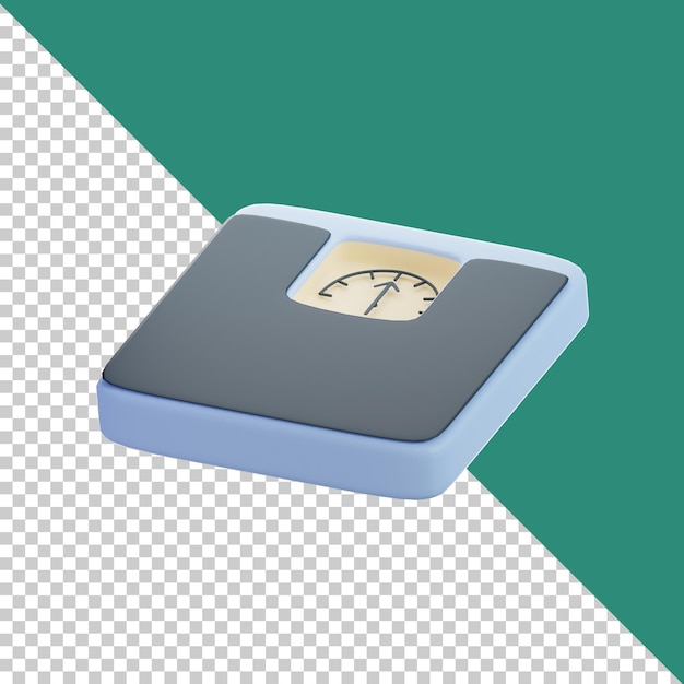 Échelle d'icône 3D isolée sur le fond transparent